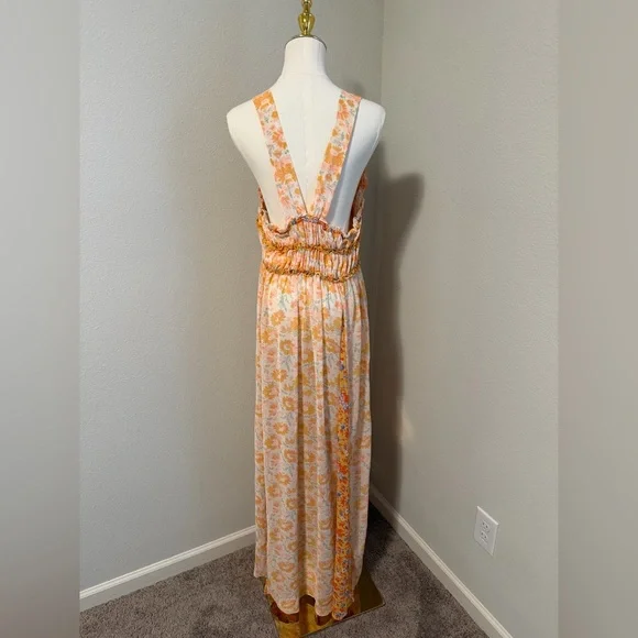 Free People Button Through Maxi Dress (Unlined and semi-sheer) - Picture 3 of 5